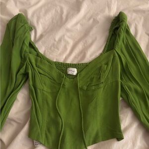 Aritzia Green Long Sleeve Women's Top